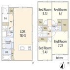 ４ＬＤＫ＋ウォークインクローゼット＋パントリー
収納豊富で片付くお家です♪