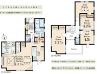 ５ＬＤＫ◆階段をあがってすぐバルコニーがあり家事動線◎
主寝室は７．７５帖で広々♪