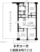 ネオコーポ　6階部分　最上階角部屋